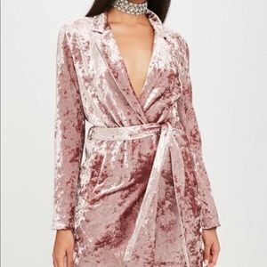 Velvet wrap dress